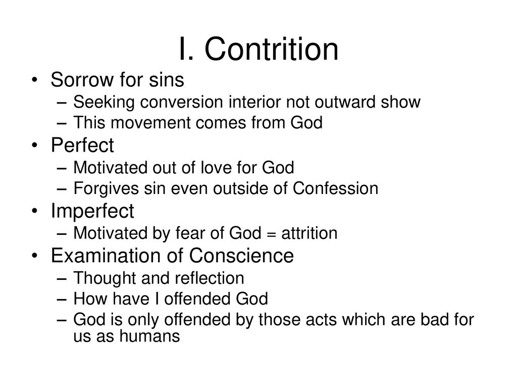 Difference between perfect 2025 and imperfect contrition